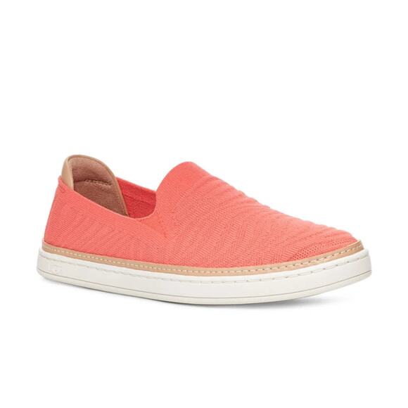 New Ugg Samy Wavy Slip-on Sneaker in Coral Knit Women's Size 11 - Picture 1 of 8